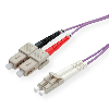 ROLINE Câble FO 50/125µm, LC/SC, OM4, violet, 5 m