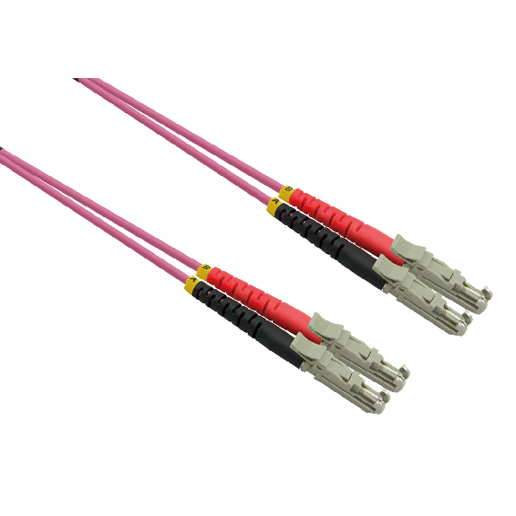 ROLINE Câble FO duplex 50/125µm OM4, LSH/LSH, LSOH, violet, 2 m-Lire la description