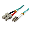 VALUE Câble FO 50/125µm, LC/SC, OM3, turquoise, 10 m VALUE Câble FO 50/125µm, LC/SC, OM3, turquoise, 10 m