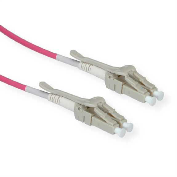 ROLINE Câble FO 50/125µm OM4, LC/LC, connecteurs Low-Loss, grande densité, violet, 10 m-Leggi tutto
