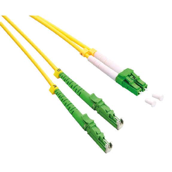 ROLINE LWL-Kabel duplex 9/125µm OS2, LSH/LC, APC Schliff, LSOH, gelb, 0,5 m-Beschreibung lesen