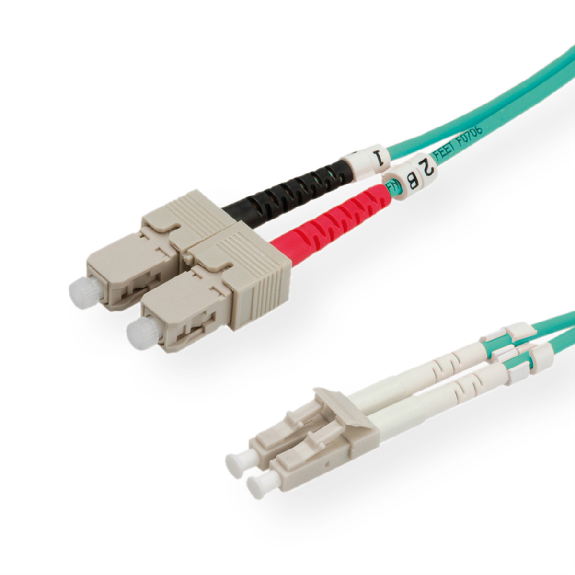 ROLINE LWL-Kabel 50/125µm OM3, LC/SC, türkis, 0,5 m-Beschreibung lesen