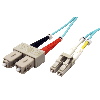 ROLINE LWL-Kabel 50/125µm OM3, LC/SC, türkis, 0,5 m