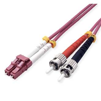 VALUE LWL-Kabel 50/125µm OM4, LC/ST, violett, 0,5 m-Beschreibung lesen