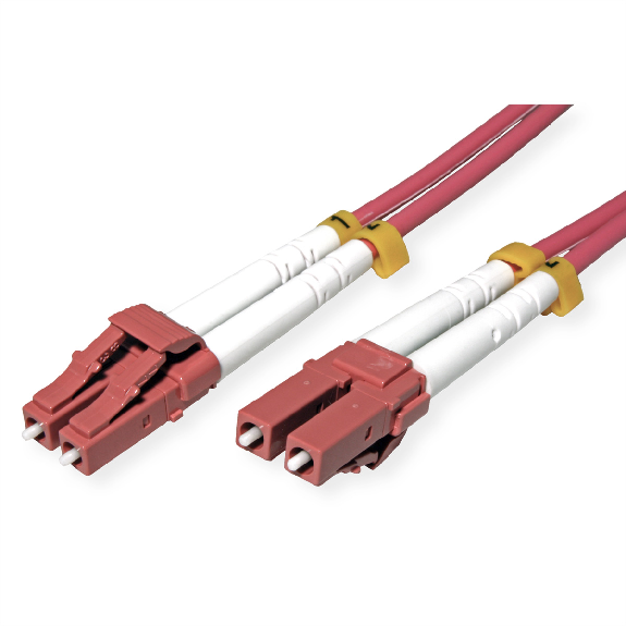 ROLINE LWL-Kabel 50/125µm OM4, LC/LC, stahlarmiert, LSOH, violett, 7 m-Beschreibung lesen