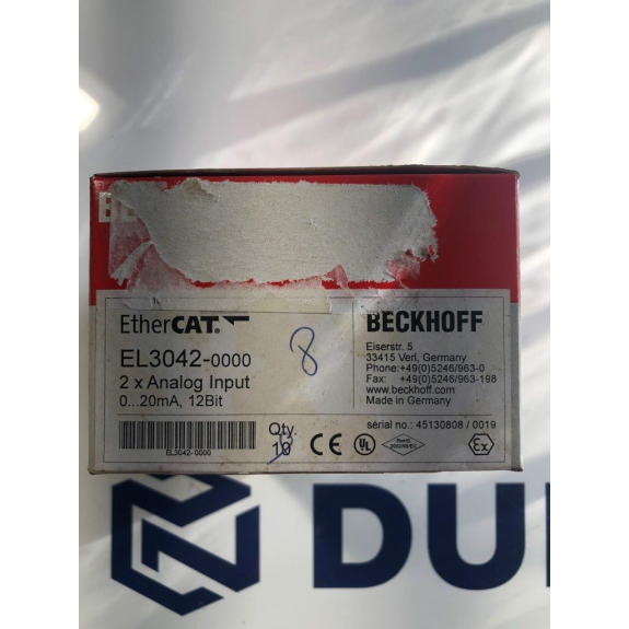 EL3042 | EtherCAT-Klemme, 2-Kanal-Analog-Eingang, Strom, 0...20 mA, 12 Bit, single-ended-Beschreibung lesen