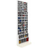 Scaffale professionale a parete con 117 cassetti trasparenti