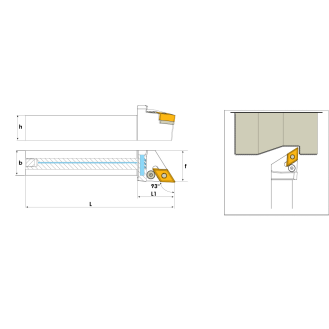 Klemmhalter PDJNL 2525 M15 mit Innenkühlung für DNMG 1506 Wendeplatten-Beschreibung lesen