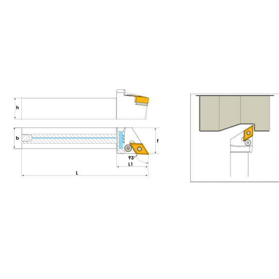 Klemmhalter PDJNL 2525 M15 mit Innenkühlung für DNMG 1506 Wendeplatten-Beschreibung lesen