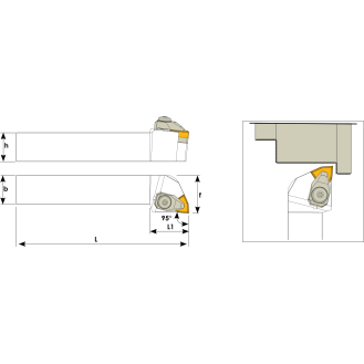 Klemmhalter DWLNL 3232 P08 ohne Innenkühlung für WN-- 0804 Wendeplatten-Beschreibung lesen