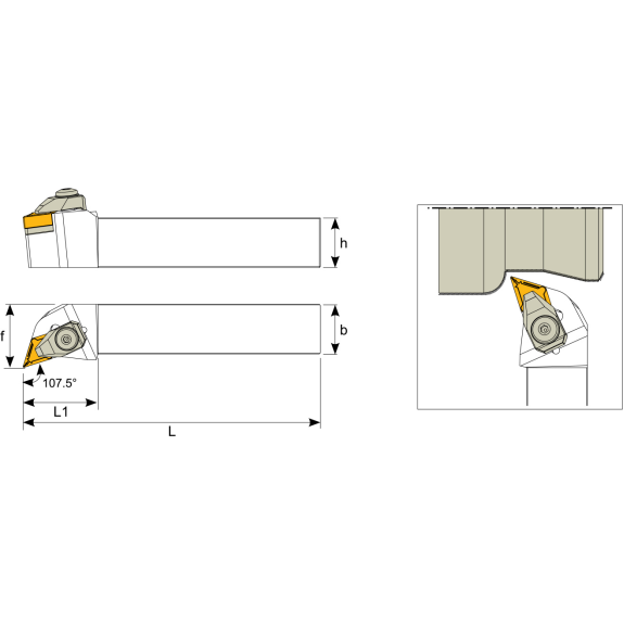 Klemmhalter DDHNR 3232 P15 ohne Innenkühlung für DN-- 1506 Wendeplatten-Beschreibung lesen
