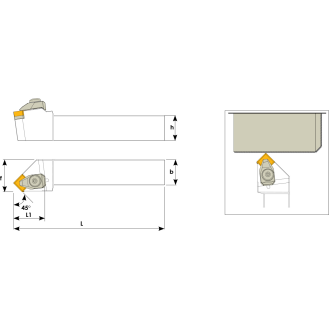 Klemmhalter DSSNR 3232 P12 ohne Innenkühlung für SNMG 1204 Wendeplatten-Beschreibung lesen