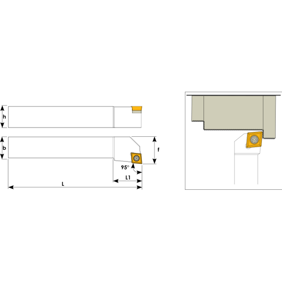 Klemmhalter SCLCL 1212 J09 ohne Innenkühlung für CC-- 09T3 Wendeplatten-Beschreibung lesen