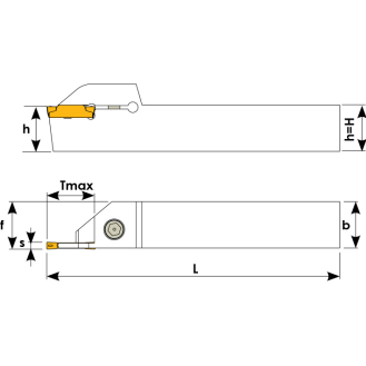 Stechklemmhalter rechts für 4C MGM Wendeplatten Höhe 25mm und Schneidenbreite 3mm-Beschreibung lesen