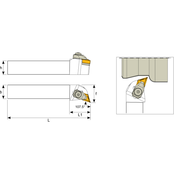 Klemmhalter DDHNL 3232 P15 ohne Innenkühlung für DN-- 1506 Wendeplatten-Beschreibung lesen