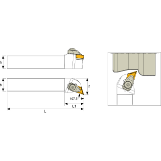 Klemmhalter DDHNL 3232 P15 ohne Innenkühlung für DN-- 1506 Wendeplatten-Beschreibung lesen
