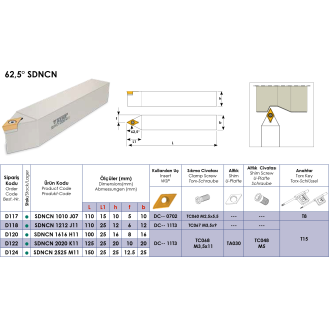 Klemmhalter SDNCN 1212 J11 ohne Innenkühlung für DC-- 11T3 Wendeplatten-Beschreibung lesen