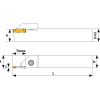 Stechklemmhalter rechts für 4C MGM Wendeplatten Höhe 25mm und Schneidenbreite 4mm