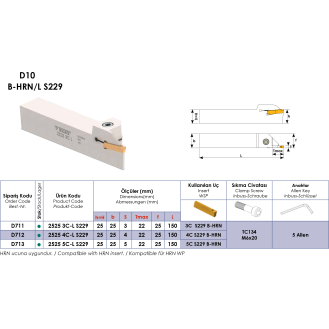 Stechklemmhalter links für S229 3C Wendeplatten Höhe 25mm-Beschreibung lesen