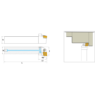 Klemmhalter PCLNL 2525 M12 mit Innenkühlung für CNMG 1204 Wendeplatten-Beschreibung lesen