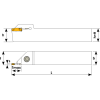 Stechklemmhalter für 4C ZT.D Wendeplatten Höhe 25mm