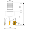 Einschraubfräser für APKT 1604 Wendeplatten Durchmesser 25mm