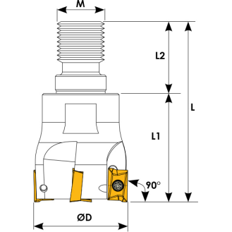 Einschraubfräser für APKT 1604 Wendeplatten Durchmesser 32mm-Beschreibung lesen