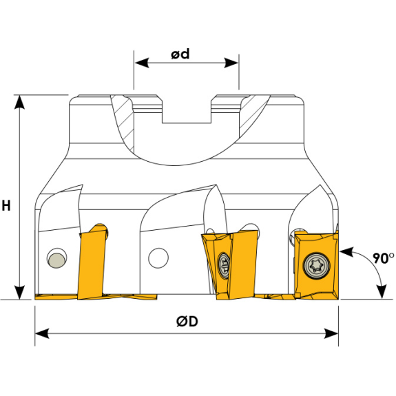 Eckmesserkopf für ANKX 0706 Wendeplatten Durchmesser 40mm-Beschreibung lesen