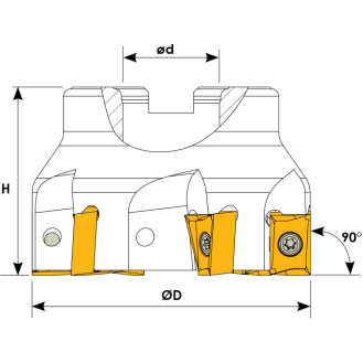 Eckmesserkopf für ANKX 0706 Wendeplatten Durchmesser 63mm-Beschreibung lesen