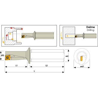 Vollbohrer D2 QCMT Durchmesser 12mm-Beschreibung lesen