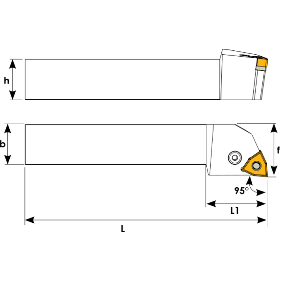Klemmhalter PWLNL 2525 M08 ohne Innenkühlung für WNMG 0804 Wendeplatten-Beschreibung lesen