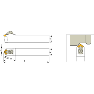 Klemmhalter DCXNN 2525 M12 ohne Innenkühlung für CN-- 1204 Wendeplatten-Beschreibung lesen