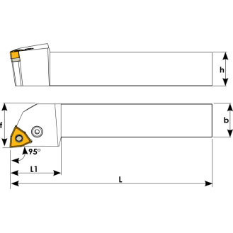 Klemmhalter PWLNR 2525 M08 ohne Innenkühlung für WNMG 0804 Wendeplatten-Beschreibung lesen