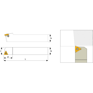 Klemmhalter SER 1010 H11 ohne Innenkühlung für 11 ER Wendeplatten-Beschreibung lesen