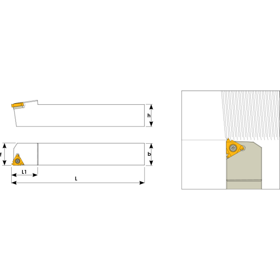 Klemmhalter AL 3232 P16 ohne Innenkühlung für 16 ER Wendeplatten-Beschreibung lesen