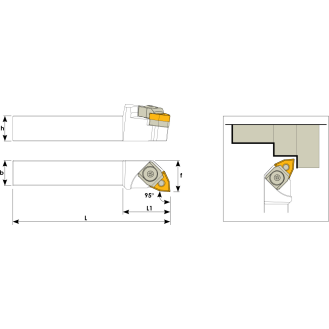 Klemmhalter MWLNL 3232 P08 ohne Innenkühlung für WN-- 0804 Wendeplatten-Beschreibung lesen