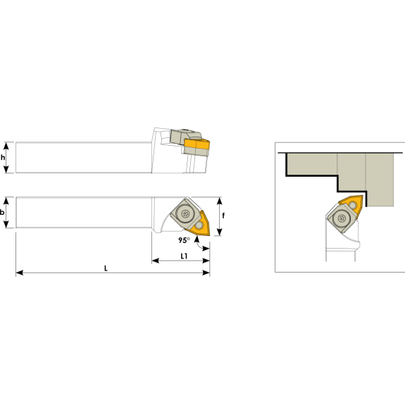 Klemmhalter MWLNL 3232 P08 ohne Innenkühlung für WN-- 0804 Wendeplatten-Beschreibung lesen