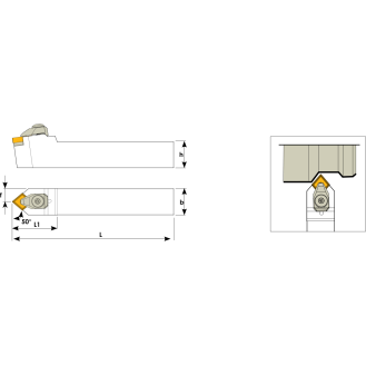 Klemmhalter DCMNN 2525 M12 ohne Innenkühlung für CN-- 1204 Wendeplatten-Beschreibung lesen