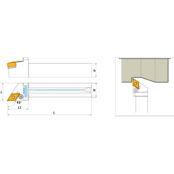 Klemmhalter PDJNR 2525 M15 mit Innenkühlung für DNMG 1506 Wendeplatten-Beschreibung lesen