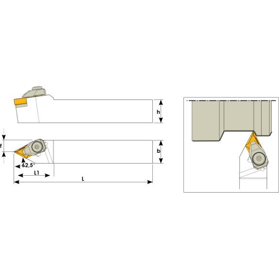 Klemmhalter DDNNN 3232 P15 ohne Innenkühlung für DN-- 1506 Wendeplatten-Beschreibung lesen