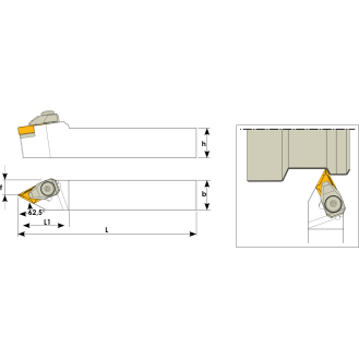 Klemmhalter DDNNN 3232 P15 ohne Innenkühlung für DN-- 1506 Wendeplatten-Beschreibung lesen