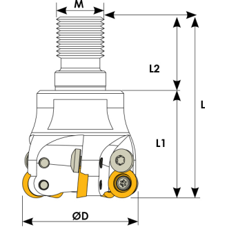 Einschraubfräser für RDMT 1003 Wendeplatten Durchmesser 42mm-Beschreibung lesen