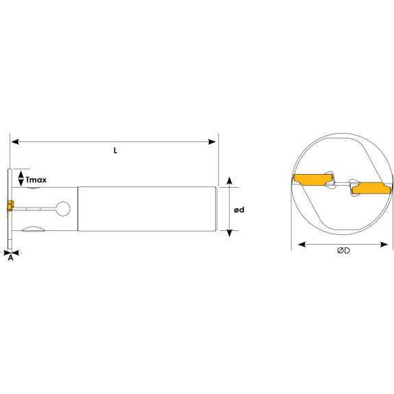 T-Nut Fräser Durchmesser 50mm, 2 Schneiden und Schneidenhöhe 4mm-Beschreibung lesen