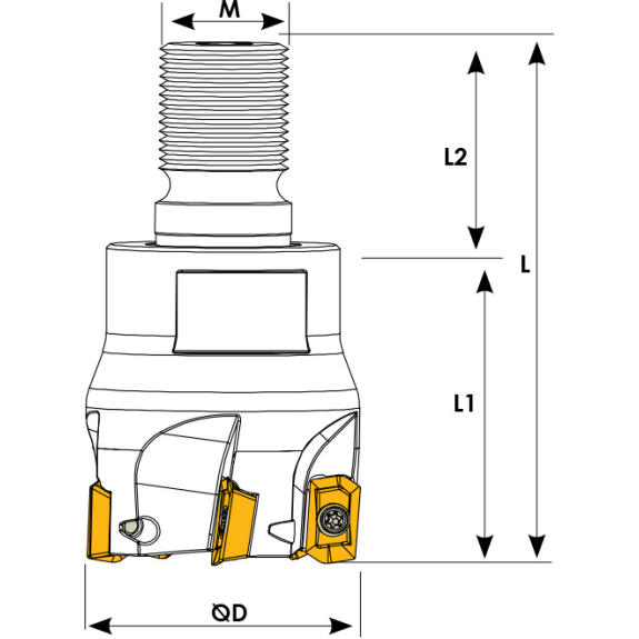 Einschraubfräser für APMT 0903 Wendeplatten Durchmesser 16mm-Beschreibung lesen