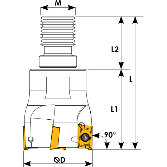 Einschraubfräser für APXT 1003 Wendeplatten Durchmesser 16mm-Beschreibung lesen