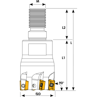Einschraubfräser für ADMX 0702 Wendeplatten Durchmesser 32mm-Beschreibung lesen