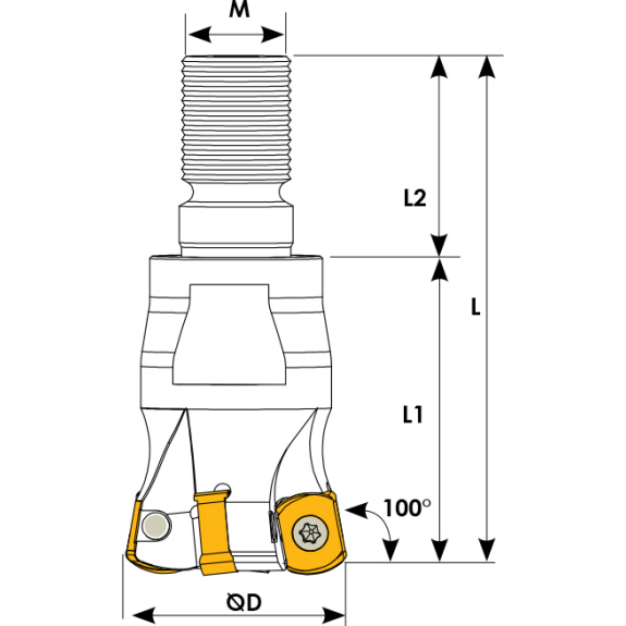 Einschraubfräser für BLMP 0603 Wendeplatten Durchmesser 16mm-Beschreibung lesen