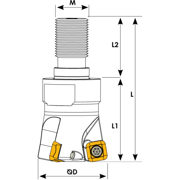 Einschraubfräser für SDMT 09T3 Wendeplatten Durchmesser 35mm-Beschreibung lesen
