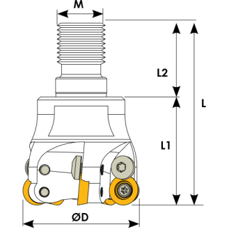 Einschraubfräser für RDMT 12T3 Wendeplatten Durchmesser 32mm-Beschreibung lesen