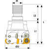Einschraubfräser für RDMT 12T3 Wendeplatten Durchmesser 25mm